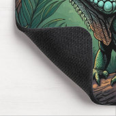 Iguana lizard among a tropical jungle setting マウスパッド (コーナー)