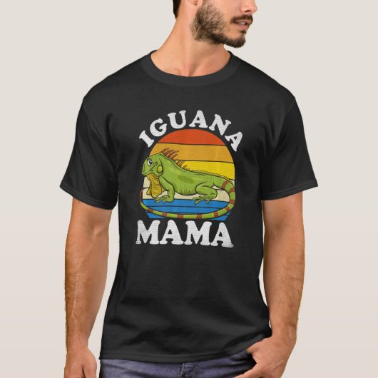 Iguana Mama  Iguana Mom Iguana Lizard Pet Reptile Tシャツ (正面)