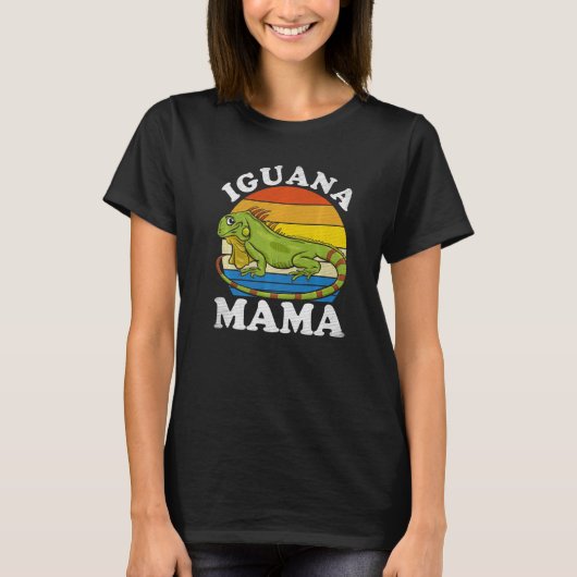 Iguana Mama  Iguana Mom Iguana Lizard Pet Reptile Tシャツ (正面)