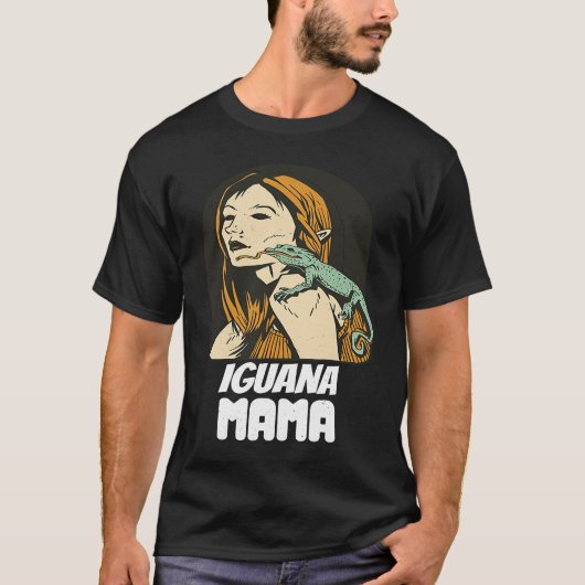 Iguana Mama  Iguana Mom Iguana Lizard Pet Reptile Tシャツ (正面)