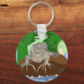 Iguana on a rock キーホルダー (正面)