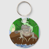 Iguana on a rock キーホルダー (裏面)
