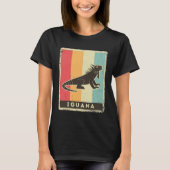Iguana  Retro Poster Animal Tシャツ (正面)