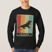 Iguana  Retro Poster Animal Tシャツ (正面)