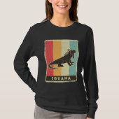 Iguana  Retro Poster Animal Tシャツ (正面)