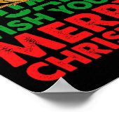 Iguana Wish You A Merry Christmas Funny Iguana  ポスター (角)