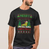 Iguana  Xmas Tree Lights Ugly Santa Iguana Christm Tシャツ (正面)