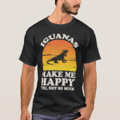 Iguanas Make Me Happy, Iguana Clothes, Iguana Tシャツ (正面)