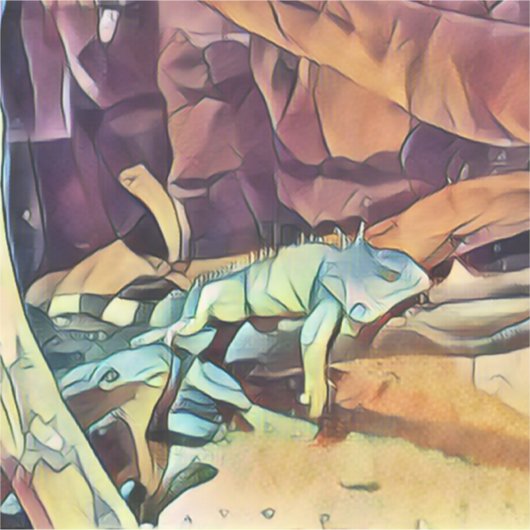 Iguane dormant sur une branche シール (正面)