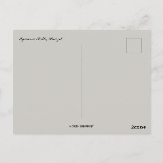 Iguassu Falls Brazil ポストカード (裏面)