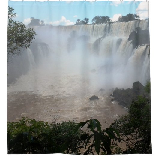 Iguazu滝N.アルゼンチン写真デザインClassy シャワーカーテン (正面)