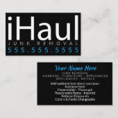 iHaul。 取り外しの名刺を強く引くがらくた 名刺 (正面/裏面)