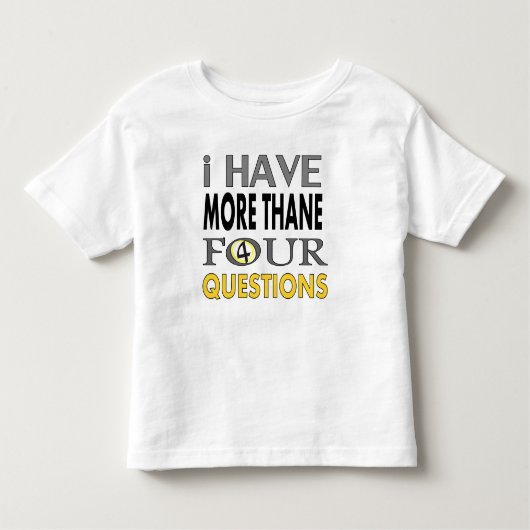 Ihave more than four querstions トドラーTシャツ (正面)