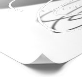 iHeartシルエット(イヤーブド付き) ポスター (角)