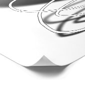 iHeart赤いハート付き/文字「I ♥ U」 ポスター (角)