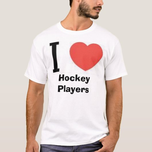 iheart、iheart、ホッケー選手 tシャツ (正面)