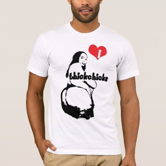 iheartthickchicks tシャツ (正面)