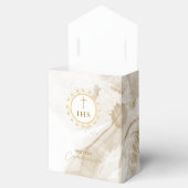 IHSとの最初の通信金ゴールドレタリング招待状 フェイバーボックス (オープン)