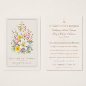 IHSカトリック結婚祈祷カード 結婚の思い出 (正面&裏面)