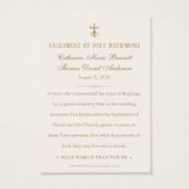 IHSカトリック結婚祈祷カード 結婚の思い出 (裏面)