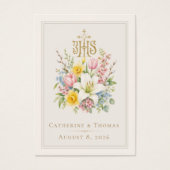 IHSカトリック結婚祈祷カード 結婚の思い出 (正面)