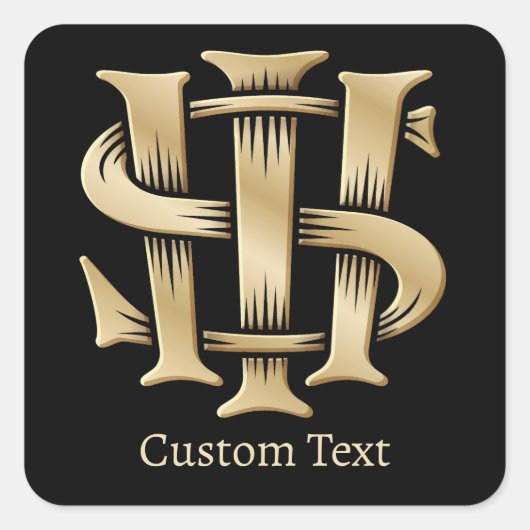 IHS キリストグラム スクエアシール (正面)