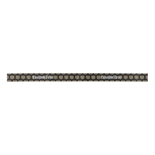 IHS Christogram Pattern サテンリボン (正面)