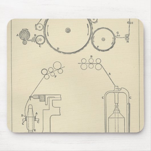 IIを回す綿 マウスパッド (正面)