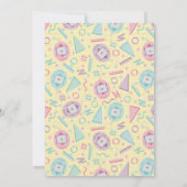 IIイエローレトロゲーム仮想ペット誕生日 招待状 (裏面)