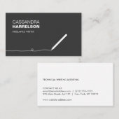 II作家・ライター用鉛筆名刺 名刺 (正面/裏面)