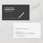 II作家・ライター用鉛筆名刺 名刺 (正面/裏面)