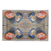 II葉型と貝殻パターン 枕カバー (裏面-左)