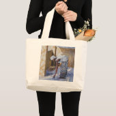 II 2002年を掃除している女の子 ラージトートバッグ (正面(商品))