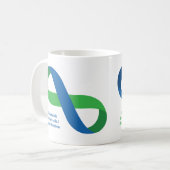 IIHの無限リボンのマグ コーヒーマグカップ (正面左)