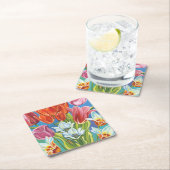 IIIのブーケ縁どー スクエアペーパーコースター (インサイチュ)