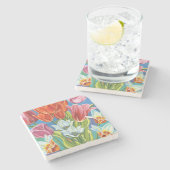 IIIのブーケ縁どー ストーンコースター (横)