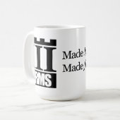 III腕のロゴ15ozのマグ コーヒーマグカップ (正面左)