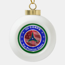 III軍団の思い出のクリスマス セラミックボールオーナメント