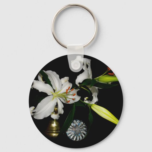 Iirshデザイン – ブラスとフラワーコレクション キーホルダー (正面)