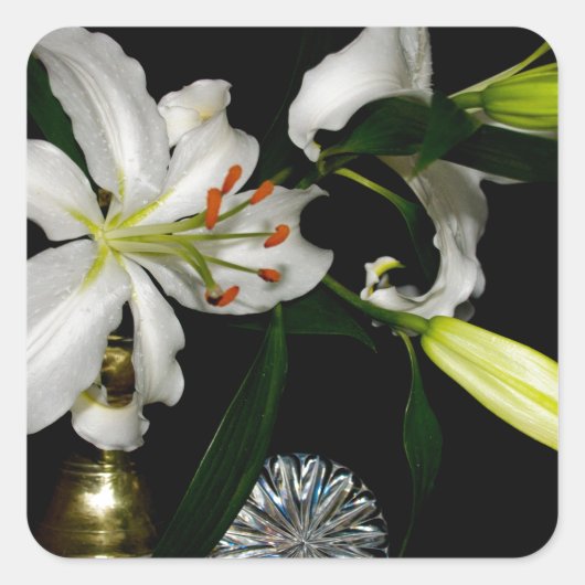 Iirshデザイン – ブラスとフラワーコレクション スクエアシール (正面)