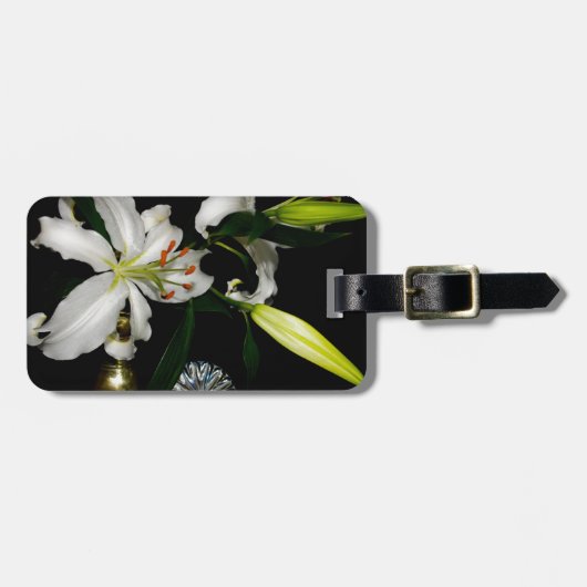 Iirshデザイン – ブラスとフラワーコレクション ラゲッジタグ (正面横)
