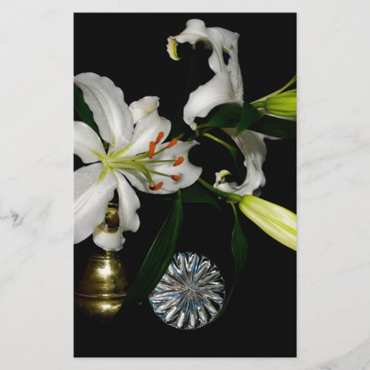 Iirshデザイン – ブラスとフラワーコレクション 便箋 (正面)