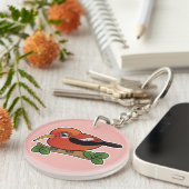 Iiwiハワイの森の鳥 キーホルダー (正面右)