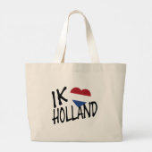 IkハートフラッグHolland bk jtcnt ラージトートバッグ (裏面)