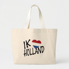 IkハートフラッグHolland bk jtcnt ラージトートバッグ