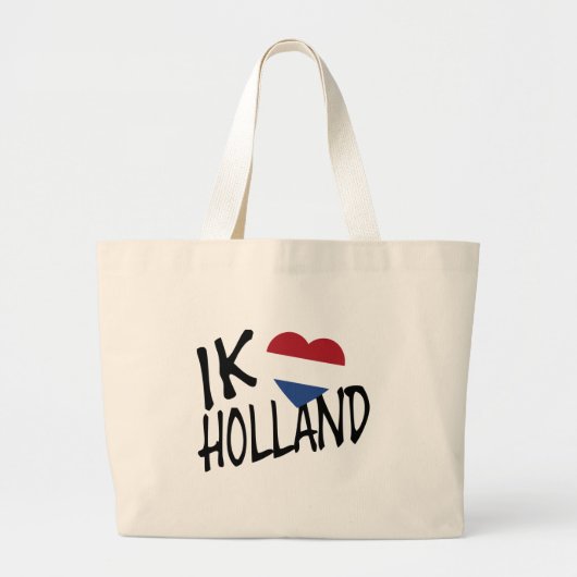 IkハートフラッグHolland bk jtcnt ラージトートバッグ (正面)