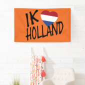 IkハートフラッグHolland bk onまたはbnrcnt 横断幕 (インサイチュ)