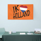 IkハートフラッグHolland bk onまたはbnrcnt 横断幕 (トレードショー)