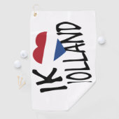IKハートフラッグHolland bk on wt gtcnt ゴルフタオル (インサイチュ)