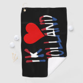 Ikハートホランドオーバーレイon bk gtcnt ゴルフタオル (インサイチュ)